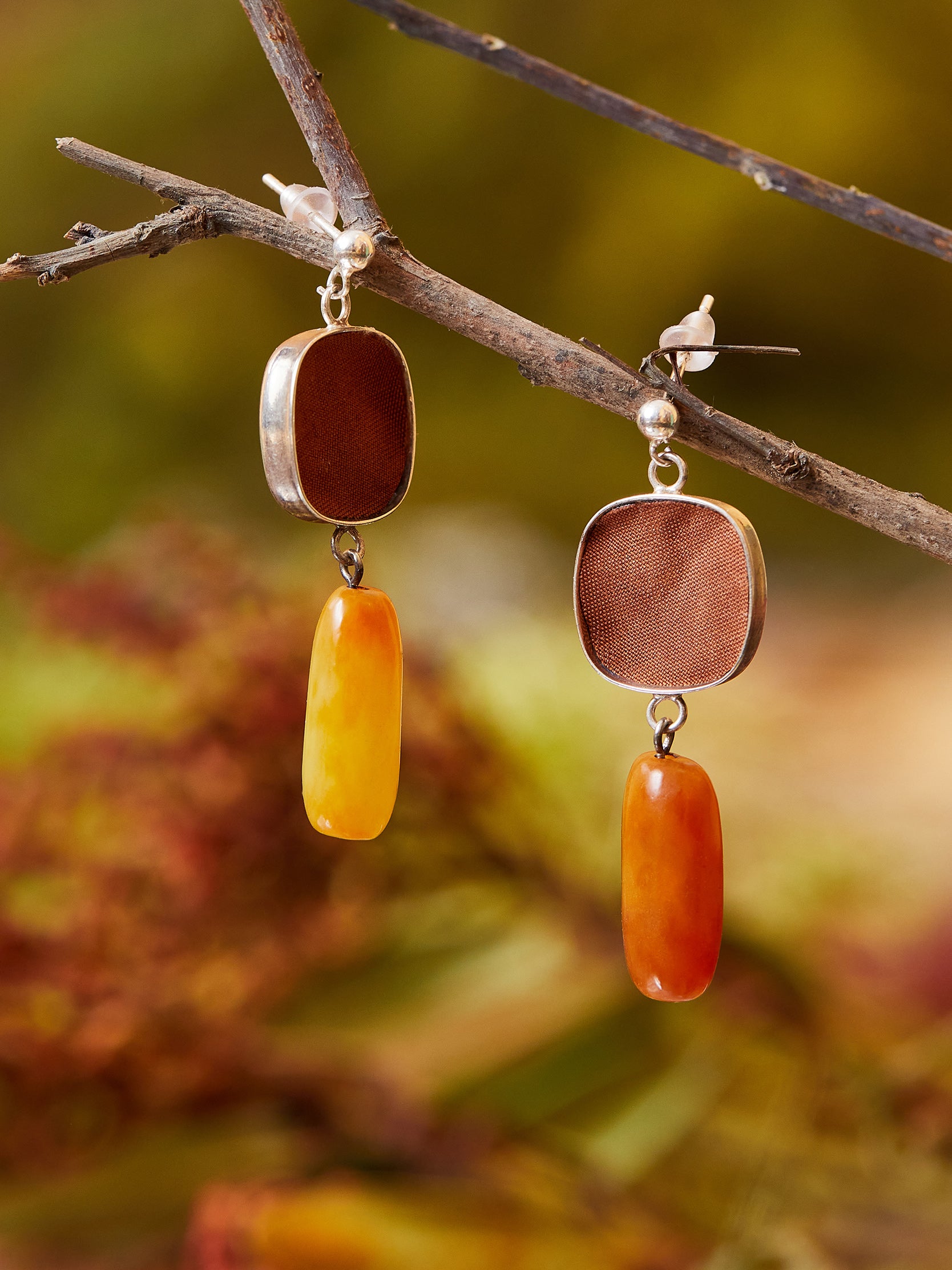 Clip-on925Cuivre blanc earrings