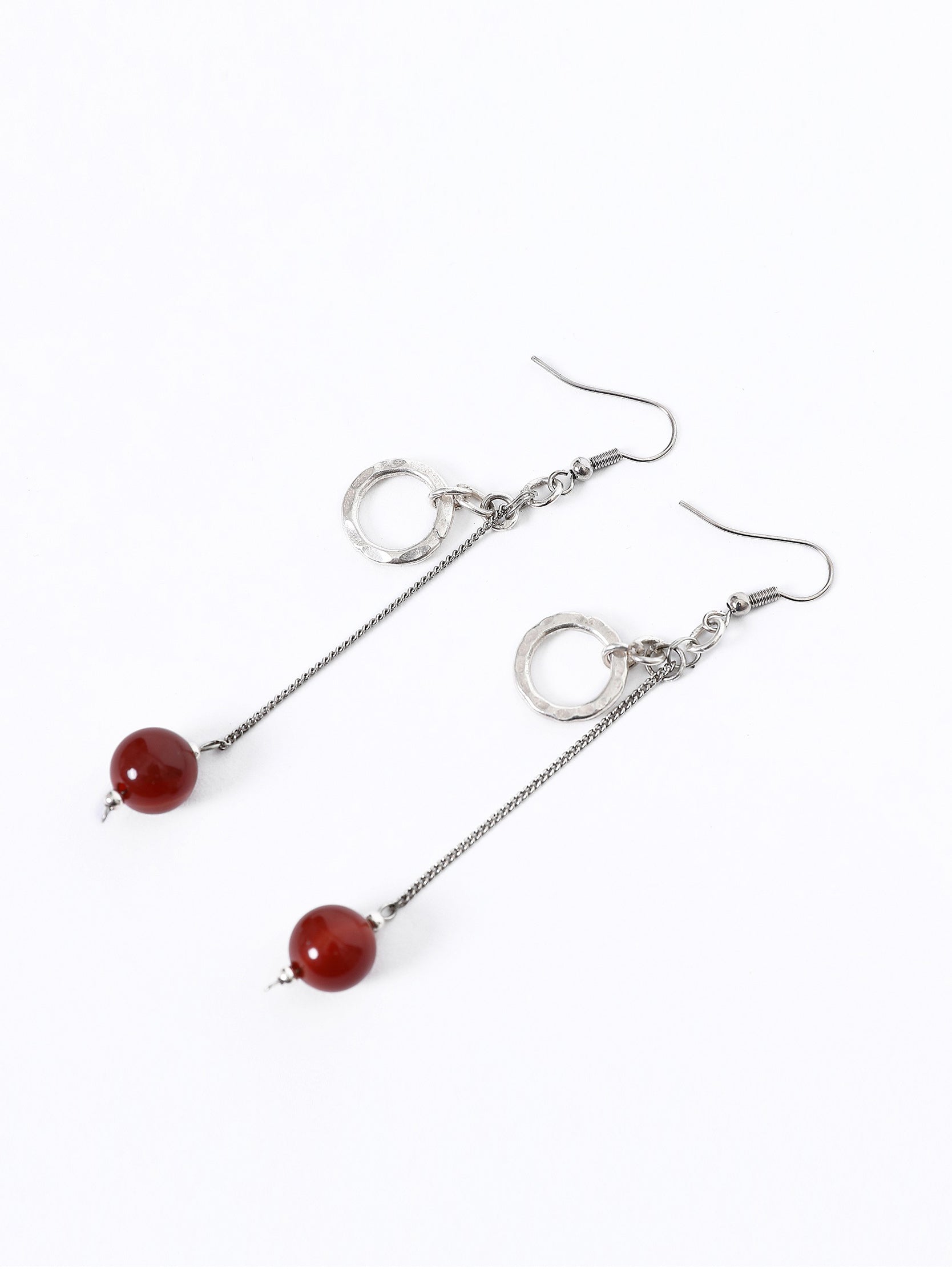 925，Agate，Cuivre blanc Earrings