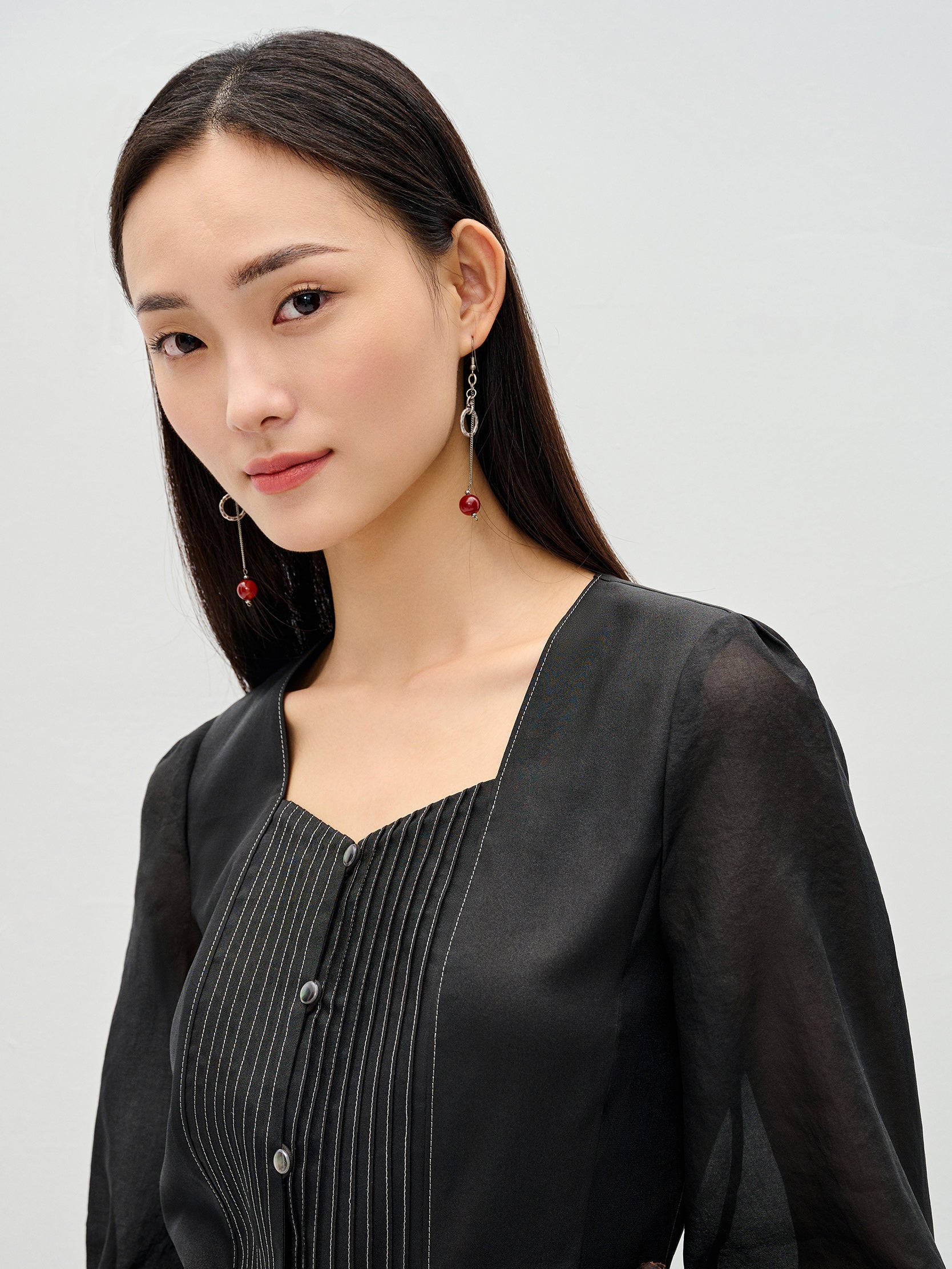 925，Agate，Cuivre blanc Earrings