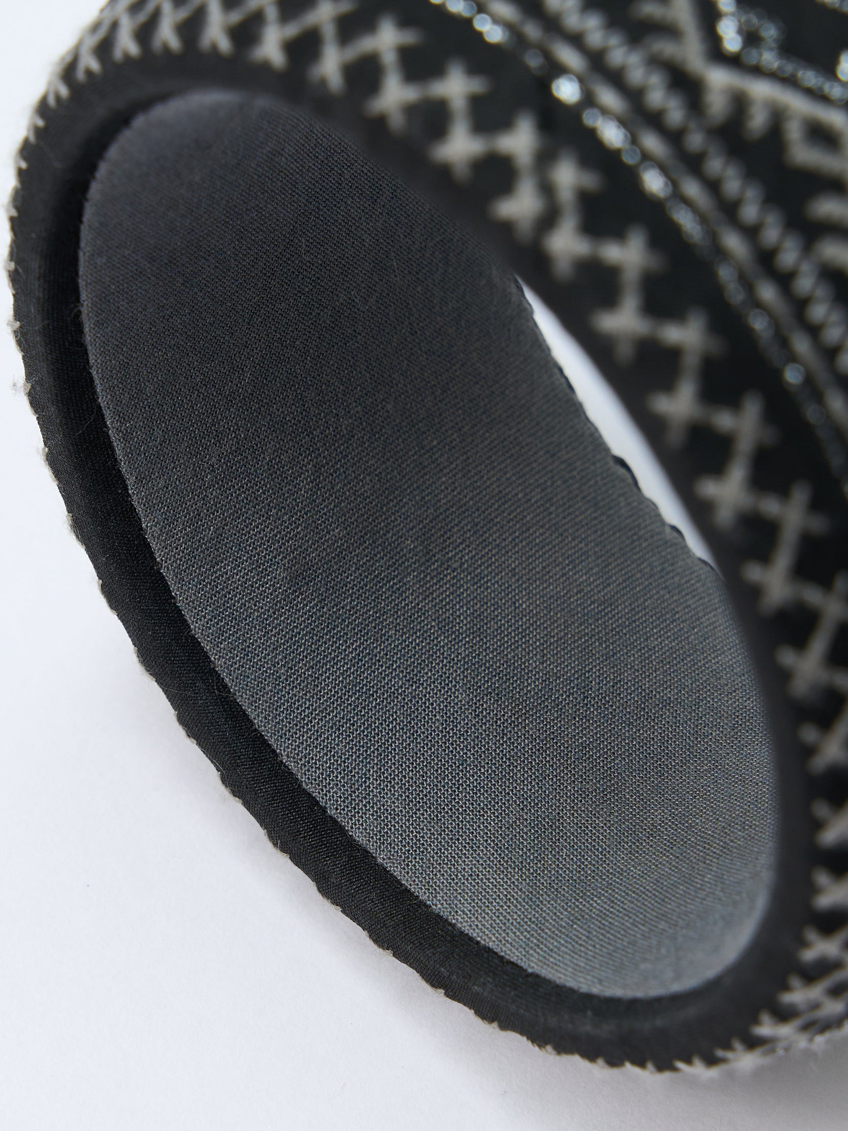 Gambiered canton silk embroidered wide bangle