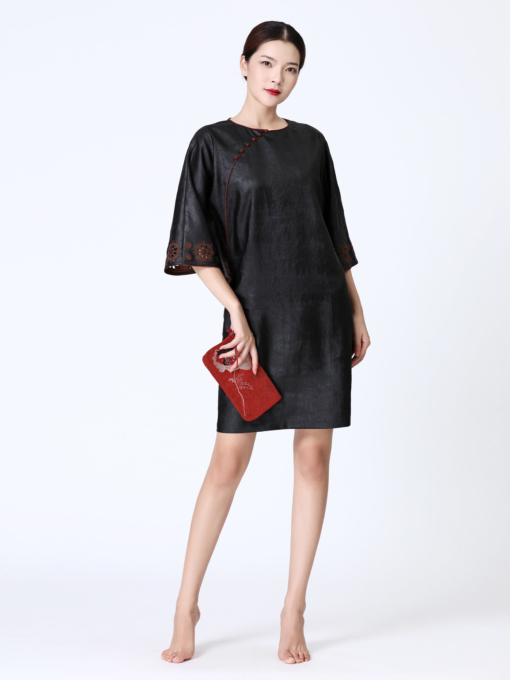 habotai silk dress Sea Fabiola Ruched Silk-Habotai Midi Dress